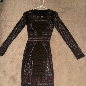 Elegant Black and Gold Women's Dress